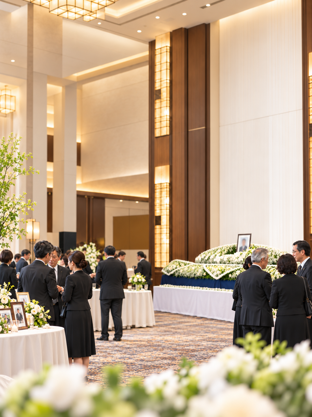 ホテルでの会社のお別れの会を表現した生成イメージ